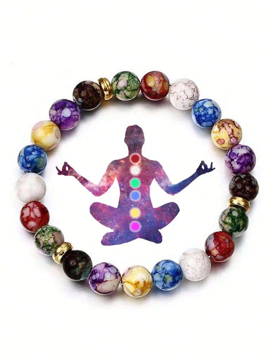 1 stuk handgemaakte acryl kralen 7 chakra energie armband